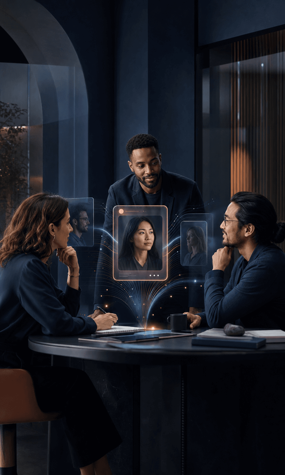 Hiring professionals using AI-assisted matching to identify one relevant candidate while keeping human judgment central
